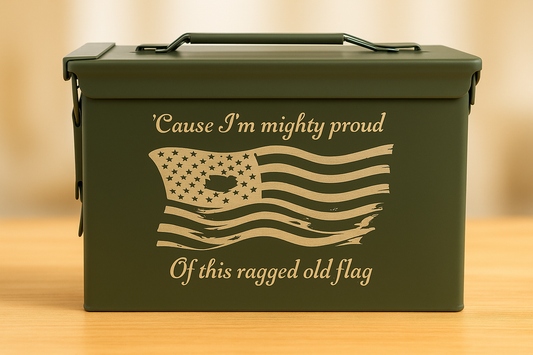 Laser-Engraved Steel Ammo Cans — Custom Text, Logos &amp; Graphics